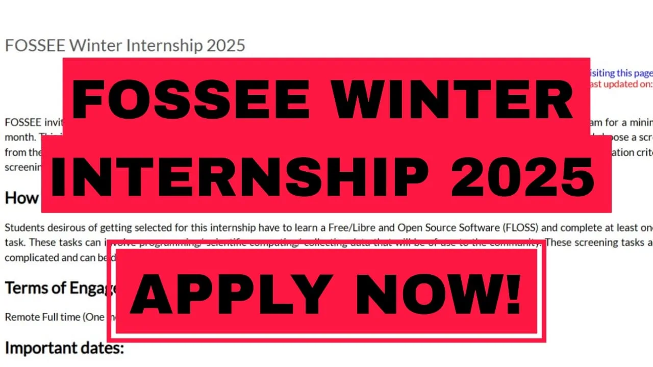 FOSSEE Winter Internship 2025